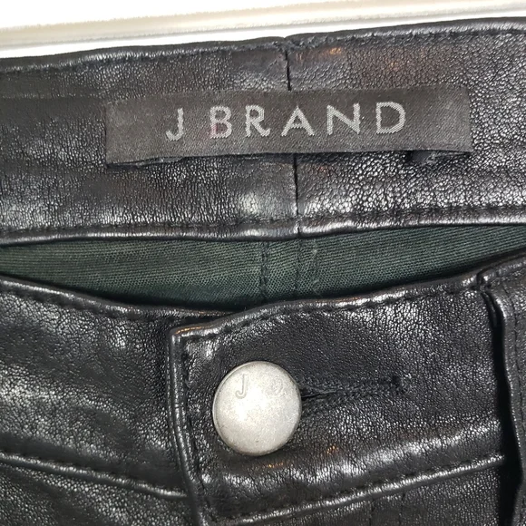 J Brand lambskin skinny pants with ankle zip - Picture 6 of 11